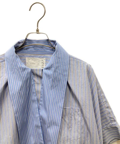sacai（サカイ）sacai (サカイ) THOMAS MASON ストライプ ポプリン コットン 半袖シャツ ブルー サイズ:1の古着・服飾アイテム