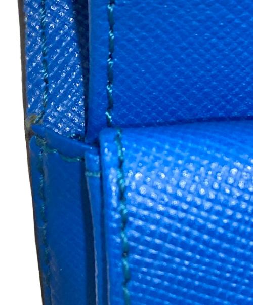 MARNI（マルニ）MARNI (マルニ) 2つ折り財布 ブラウン×ブルーの古着・服飾アイテム