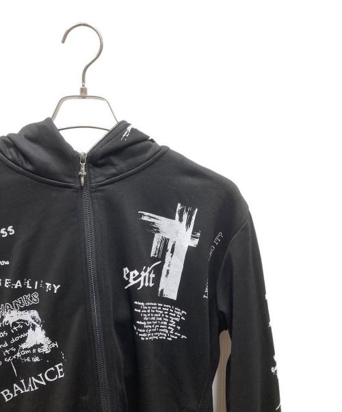 SWITCHBLADE（スイッチブレード）SWITCHBLADE (スイッチブレード) GRAPHICS LONG PARKA / BLACK  ジップパーカー ブラック サイズ:Mの古着・服飾アイテム