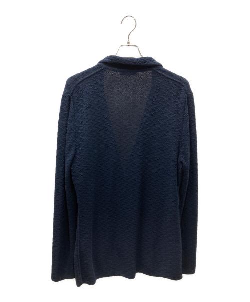 LARDINI（ラルディーニ）LARDINI (ラルディーニ) 2B テーラード コットンニットジャケット ネイビー サイズ:SIZE Lの古着・服飾アイテム