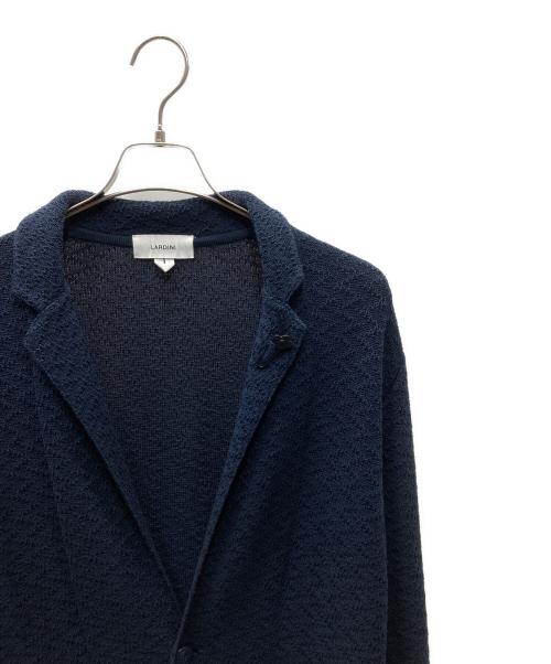LARDINI（ラルディーニ）LARDINI (ラルディーニ) 2B テーラード コットンニットジャケット ネイビー サイズ:SIZE Lの古着・服飾アイテム