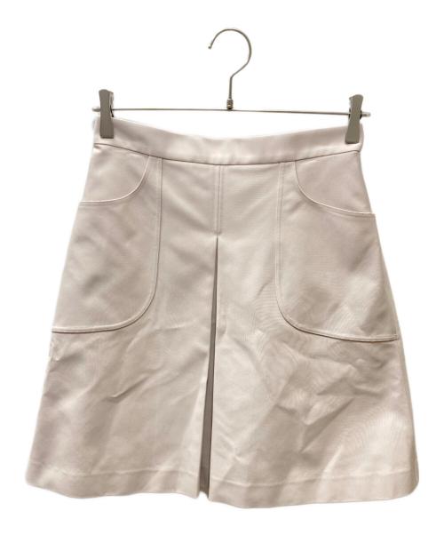 FOXEY NEWYORK（フォクシーニューヨーク）FOXEY NEWYORK (フォクシーニューヨーク) Faille Cargo Pleated Skirt プリーツフレアスカート ベージュ サイズ:40の古着・服飾アイテム