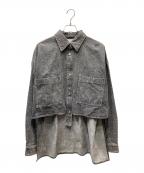 FAITH CONNEXIONフェイスコネクション）の古着「スターデザイン デニムジャケット」｜グレー