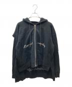 Maison MIHARA YASUHIROメゾン ミハラ ヤスヒロ）の古着「アンプコード デザインジップパーカー」｜ブラック