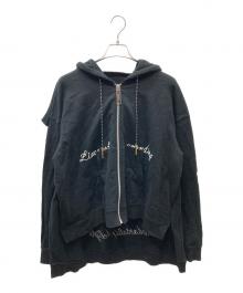 Maison MIHARA YASUHIRO（メゾン ミハラ ヤスヒロ）の古着「アンプコード デザインジップパーカー」｜ブラック