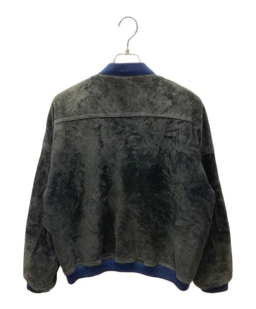 ISSEY MIYAKE（イッセイミヤケ）ISSEY MIYAKE (イッセイミヤケ) ピッグレザーボンバージャケット ブラック サイズ:9の古着・服飾アイテム