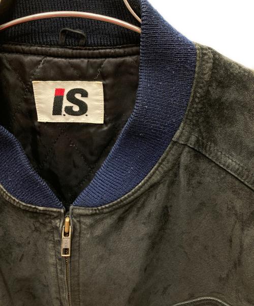 ISSEY MIYAKE（イッセイミヤケ）ISSEY MIYAKE (イッセイミヤケ) ピッグレザーボンバージャケット ブラック サイズ:9の古着・服飾アイテム