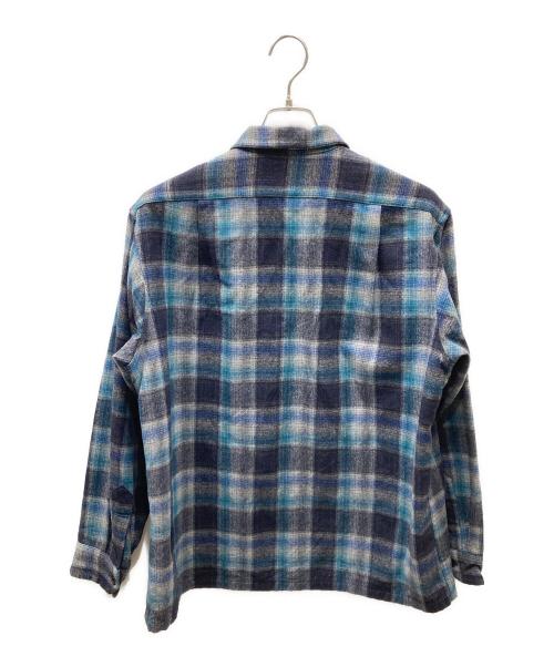 PENDLETON（ペンドルトン）PENDLETON (ペンドルトン) ウールボードシャツ ブルー×グレー サイズ:SIZE Lの古着・服飾アイテム