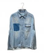 Liberaidersリベレイダース）の古着「TRIBAL DENIM SHIRT BLUE デニムシャツ」｜ブルー