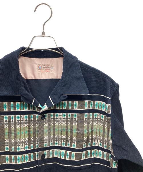 TOWN CRAFT（タウンクラフト）TOWN CRAFT (タウンクラフト) VINTAGE CORDUROY SHIRT コーデュロイシャツ ブラック サイズ:SIZE XL(42-44)の古着・服飾アイテム