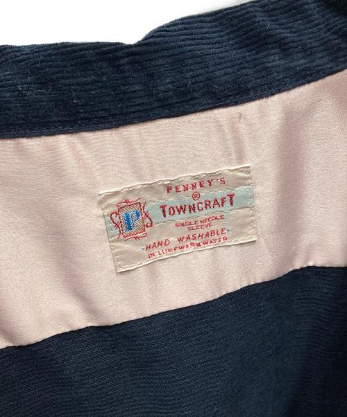 TOWN CRAFT（タウンクラフト）TOWN CRAFT (タウンクラフト) VINTAGE CORDUROY SHIRT コーデュロイシャツ ブラック サイズ:SIZE XL(42-44)の古着・服飾アイテム