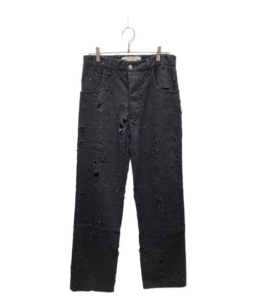 song for the mute（ソングフォーザミュート）Song for the Mute (ソングフォーザミュート) 241 MPT086 BULEMDN デニムパンツ ブラック サイズ:SIZE 48の古着・服飾アイテム