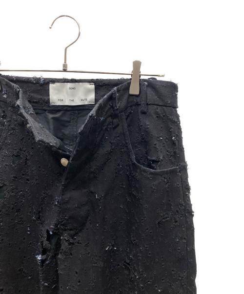 song for the mute（ソングフォーザミュート）Song for the Mute (ソングフォーザミュート) 241 MPT086 BULEMDN デニムパンツ ブラック サイズ:SIZE 48の古着・服飾アイテム