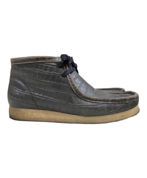 CLARKS（クラークス）CLARKS (クラークス) Clarks Wallabee Croc ワラビーブーツ ブラック サイズ:SIZE UK 8 1/2の古着・服飾アイテム