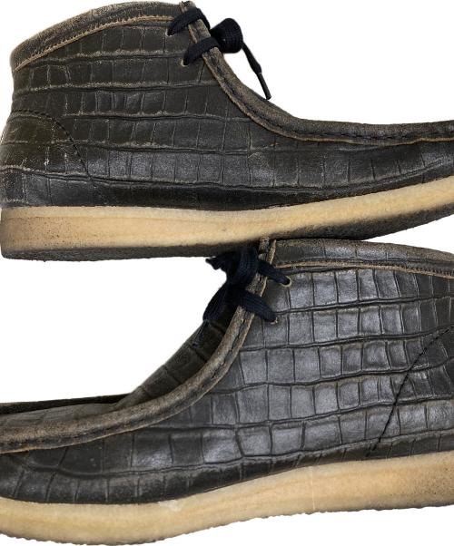 CLARKS（クラークス）CLARKS (クラークス) Clarks Wallabee Croc ワラビーブーツ ブラック サイズ:SIZE UK 8 1/2の古着・服飾アイテム