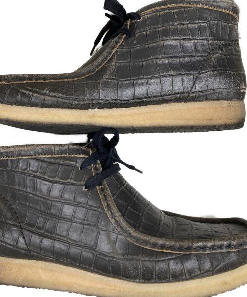 CLARKS（クラークス）CLARKS (クラークス) Clarks Wallabee Croc ワラビーブーツ ブラック サイズ:SIZE UK 8 1/2の古着・服飾アイテム