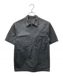 PRADA（プラダ）の古着「半袖 ポリエステル シャツ」｜ブラック