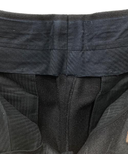PRADA（プラダ）PRADA (プラダ) レッドライン ウールスラックス ブラック×レッド サイズ:SIZE 48の古着・服飾アイテム