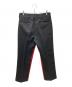 PRADA (プラダ) レッドライン ウールスラックス ブラック×レッド サイズ:SIZE 48：16000円