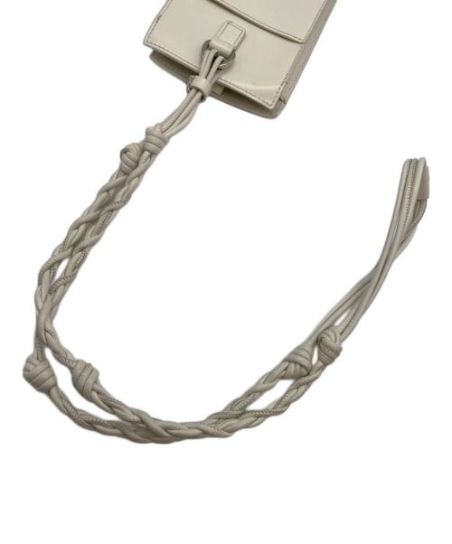 JIL SANDER（ジルサンダー）JIL SANDER (ジルサンダー) タングル スモール レザーショルダーバッグ ホワイトの古着・服飾アイテム