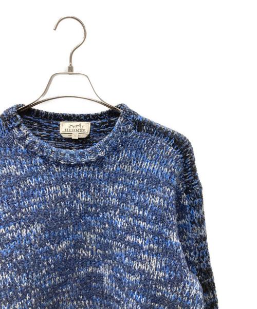 HERMES（エルメス）HERMES (エルメス) 19AW カシミヤブレンドウールニット ネイビー サイズ:SIZE Mの古着・服飾アイテム