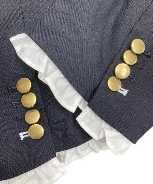 FUDGE（ファッジ）FUDGE (ファッジ) UMI 2Way Ruffled Sleeve Jacket ラッフルスリーブブレザー ネイビー サイズ:Mの古着・服飾アイテム