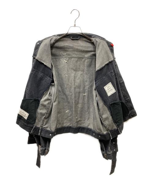Maison MIHARA YASUHIRO（メゾン ミハラ ヤスヒロ）Maison MIHARA YASUHIRO (メゾン ミハラ ヤスヒロ) デニムジャケット ブラック サイズ:46の古着・服飾アイテム