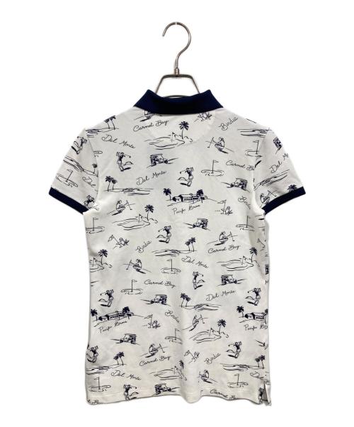 POLO GOLF（ポロ ゴルフ）POLO GOLF (ポロ ゴルフ) プリントポロシャツ ホワイト サイズ:XSの古着・服飾アイテム