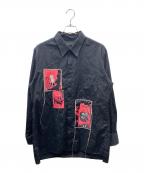 s'yteサイト）の古着「パッチワークシャツ」｜ブラック