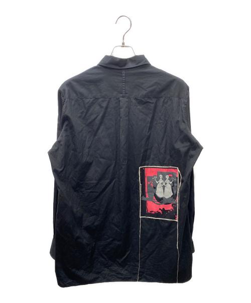 s'yte（サイト）s'yte (サイト) パッチワークシャツ ブラック サイズ:4の古着・服飾アイテム