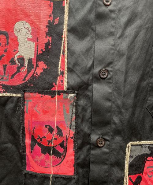 s'yte（サイト）s'yte (サイト) パッチワークシャツ ブラック サイズ:4の古着・服飾アイテム