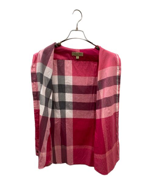 BURBERRY（バーバリー）BURBERRY (バーバリー) 比翼チェックシャツ ピンク サイズ:Sの古着・服飾アイテム