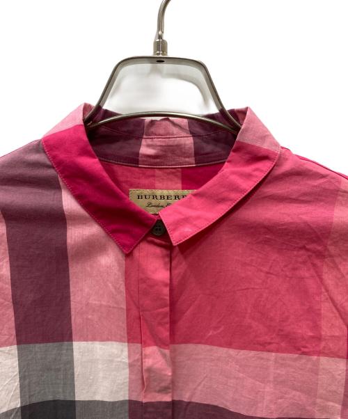 BURBERRY（バーバリー）BURBERRY (バーバリー) 比翼チェックシャツ ピンク サイズ:Sの古着・服飾アイテム