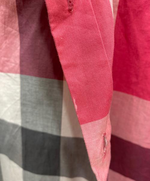 BURBERRY（バーバリー）BURBERRY (バーバリー) 比翼チェックシャツ ピンク サイズ:Sの古着・服飾アイテム