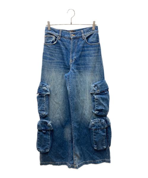 AMIRI（アミリ）AMIRI (アミリ) Baggy ワイドジーンズ ブルー サイズ:26の古着・服飾アイテム