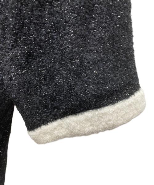 courreges（クレージュ）courreges (クレージュ) OLD ロゴ半袖ニット ブラック サイズ:9Rの古着・服飾アイテム