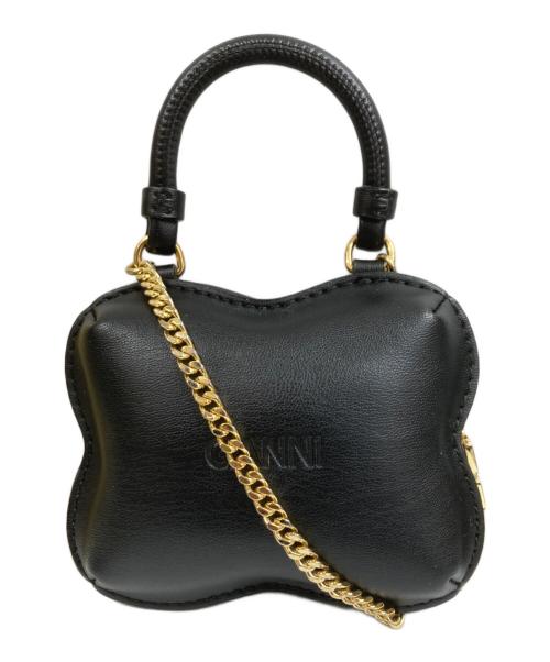 GANNI（ガニー）GANNI (ガニー) NANO BUTTERFLY TOP HANDLE BAG マイクロショルダーバッグ ブラックの古着・服飾アイテム