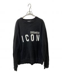 DSQUARED2（ディースクエアード）の古着「Be ICON Cool Sweatshirt アイコンクルーネックスウェット」｜ブラック
