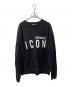 DSQUARED2（ディースクエアード）の古着「Be ICON Cool Sweatshirt アイコンクルーネックスウェット」｜ブラック