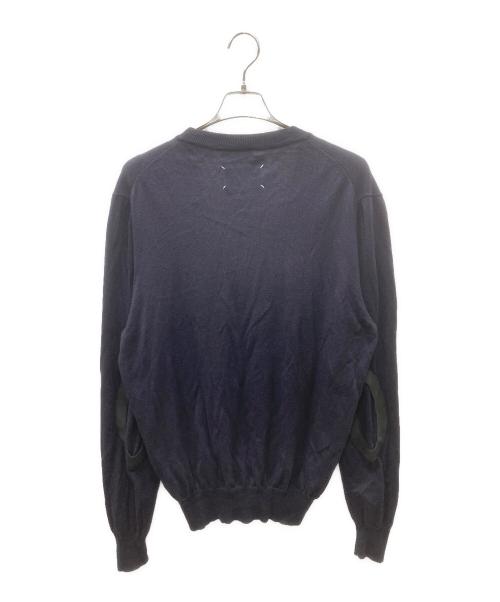 Maison Margiela（メゾンマルジェラ）Maison Margiela (メゾンマルジェラ) エルボーパッチニットカーディガン ネイビー サイズ:1の古着・服飾アイテム