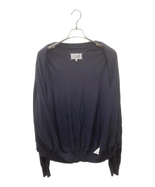 Maison Margiela（メゾンマルジェラ）Maison Margiela (メゾンマルジェラ) エルボーパッチニットカーディガン ネイビー サイズ:1の古着・服飾アイテム