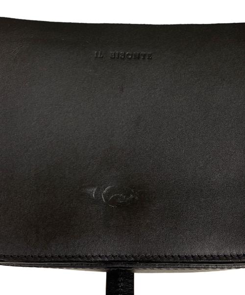 IL BISONTE（イル ビゾンテ）IL BISONTE (イル ビゾンテ) レザーショルダーバッグ ブラックの古着・服飾アイテム