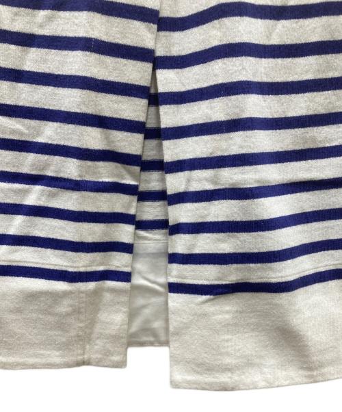 MADISON BLUE（マディソンブルー）MADISON BLUE (マディソンブルー) BORDER KNIT TIGHT LONG SKIRT/ロングスカート ホワイト×ブルー サイズ:Sの古着・服飾アイテム