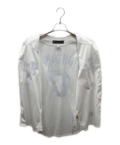 NIKE（ナイキ）NIKE (ナイキ) ベースボールシャツ ホワイト サイズ:Mの古着・服飾アイテム