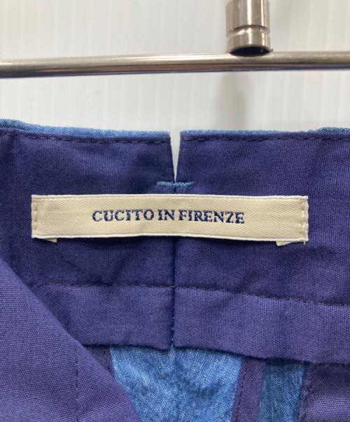 giab's ARCHIVIO（ジャブス アルキヴィオ）giab's ARCHIVIO (ジャブス アルキヴィオ) VERDI コットンポリスラックス ブルー サイズ:48の古着・服飾アイテム