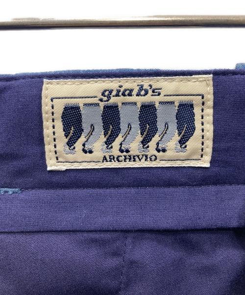 giab's ARCHIVIO（ジャブス アルキヴィオ）giab's ARCHIVIO (ジャブス アルキヴィオ) VERDI コットンポリスラックス ブルー サイズ:48の古着・服飾アイテム
