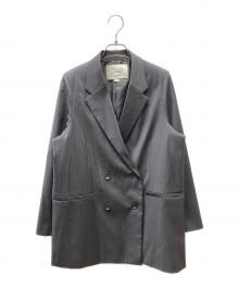 Ameri（アメリ）の古着「DENIM CORSET COMBINE JACKET テーラードジャケット」｜グレー