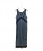 Ameriアメリ）の古着「MEDI 2WAY DENIM LIKE LACE DOCKING DRESS デニムレースワンピース」｜ブルー