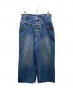 B.BALLSYボールジーブラザーズ）の古着「ballsy Super baggy denim pants ワイドデニムパンツ」｜ブルー