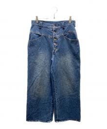 B.BALLSY（ボールジーブラザーズ）の古着「ballsy Super baggy denim pants ワイドデニムパンツ」｜ブルー